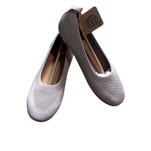 FitFlop Women's Allegro Multi-Knit Ballet Flat, Soft Lilac Sz 8